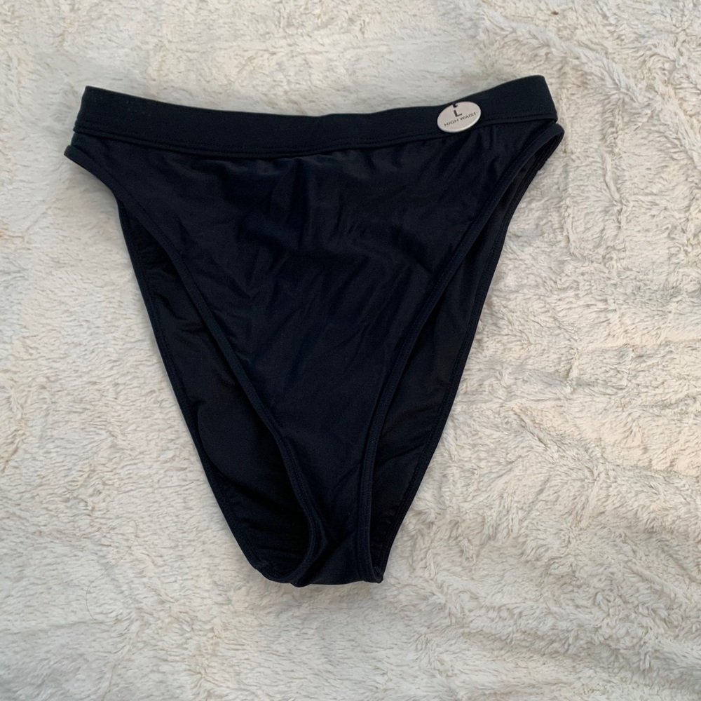 Forever 21 black high waisted bikini bottoms